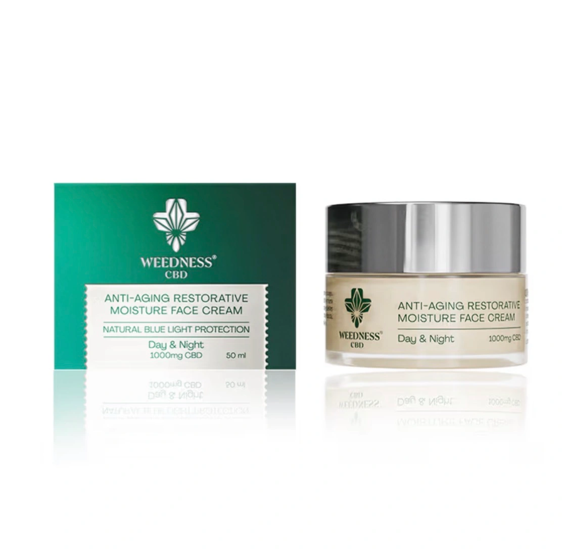 Crema facial antiedad 24h/ 1000mg CBD/  50ml - Cáñamo industrial uso aromático