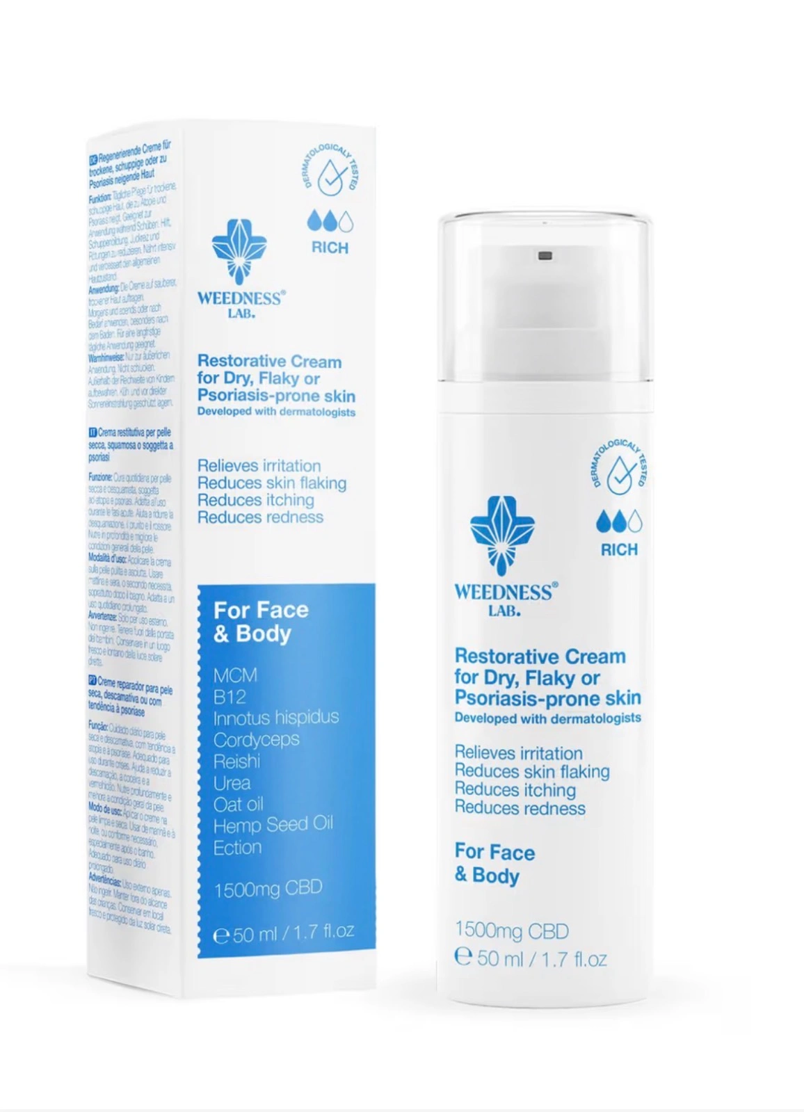 Crema de CBD reparadora. Para piel seca, descamada y con tendencia a psoriasis. - Cáñamo industrial uso aromático
