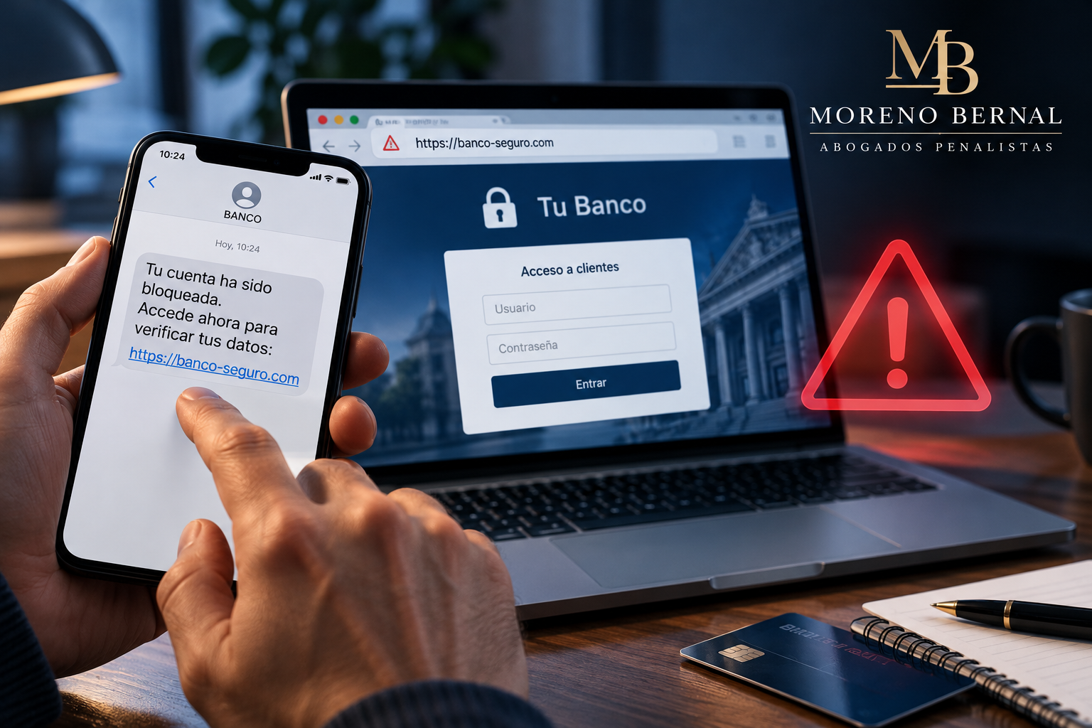 Phishing, smishing y vishing: qué delito existe si te roban las claves bancarias